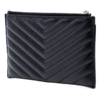 Grain De Poudre Chevron Monogram Bill Pouch