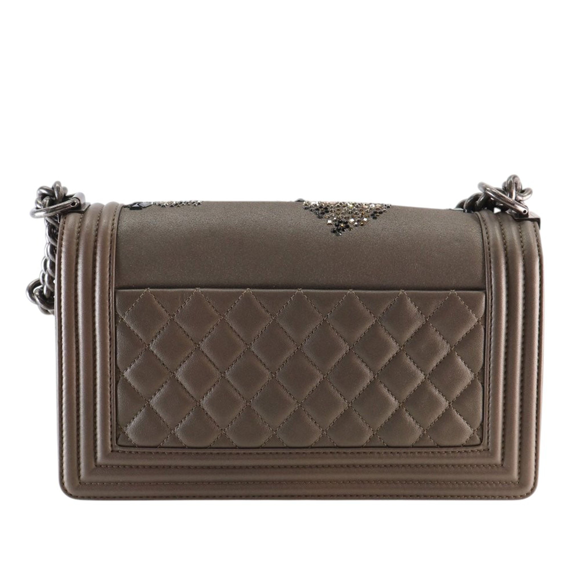 Old Medium Metallic Goatskin Crystal Boy Flap
