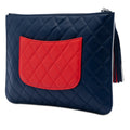 CC Lambskin Patchwork Tassel Clutch