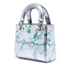 Mini Metallic Lambskin Floral Printed Lady Dior