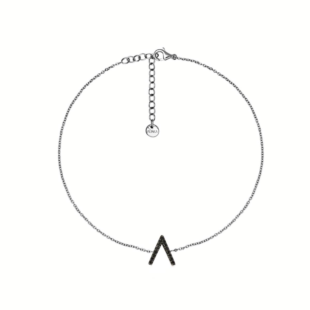 ID Initial Black Diamond Anklet By ALINKA Fine Jewellery