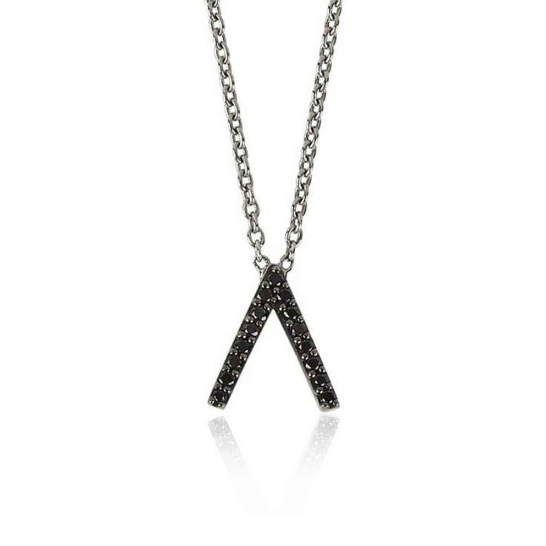 ID Initial Black Diamond Necklace By ALINKA Fine Jewellery