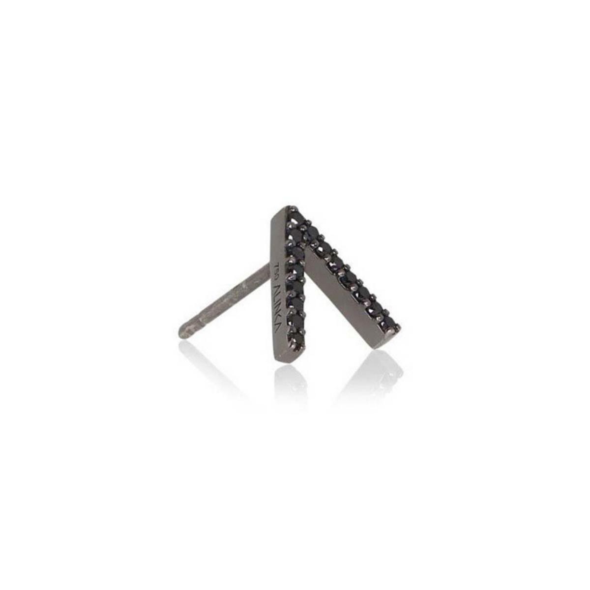 ID Initial Black Diamond Stud Earring Single By ALINKA Fine Jewellery
