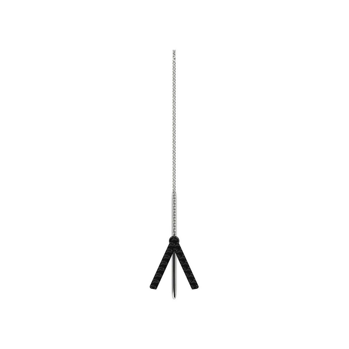ID Initial Black Diamond Thread Earring Single By ALINKA Fine Jewellery