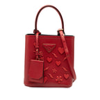 Small Embellished Saffiano Cuir Panier Satchel