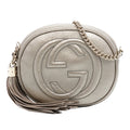 Mini Metallic Pebbled Calfskin Soho Chain Crossbody