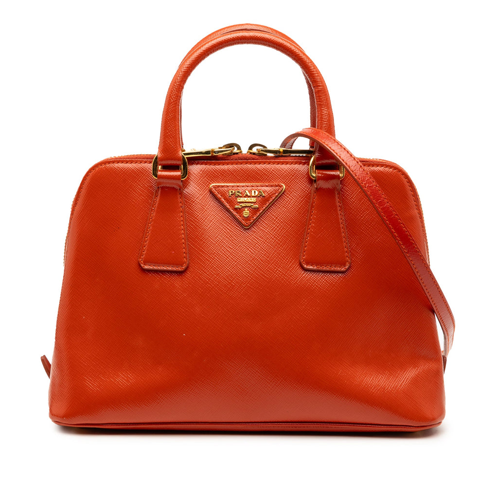 Small Saffiano Vernice Promenade Satchel