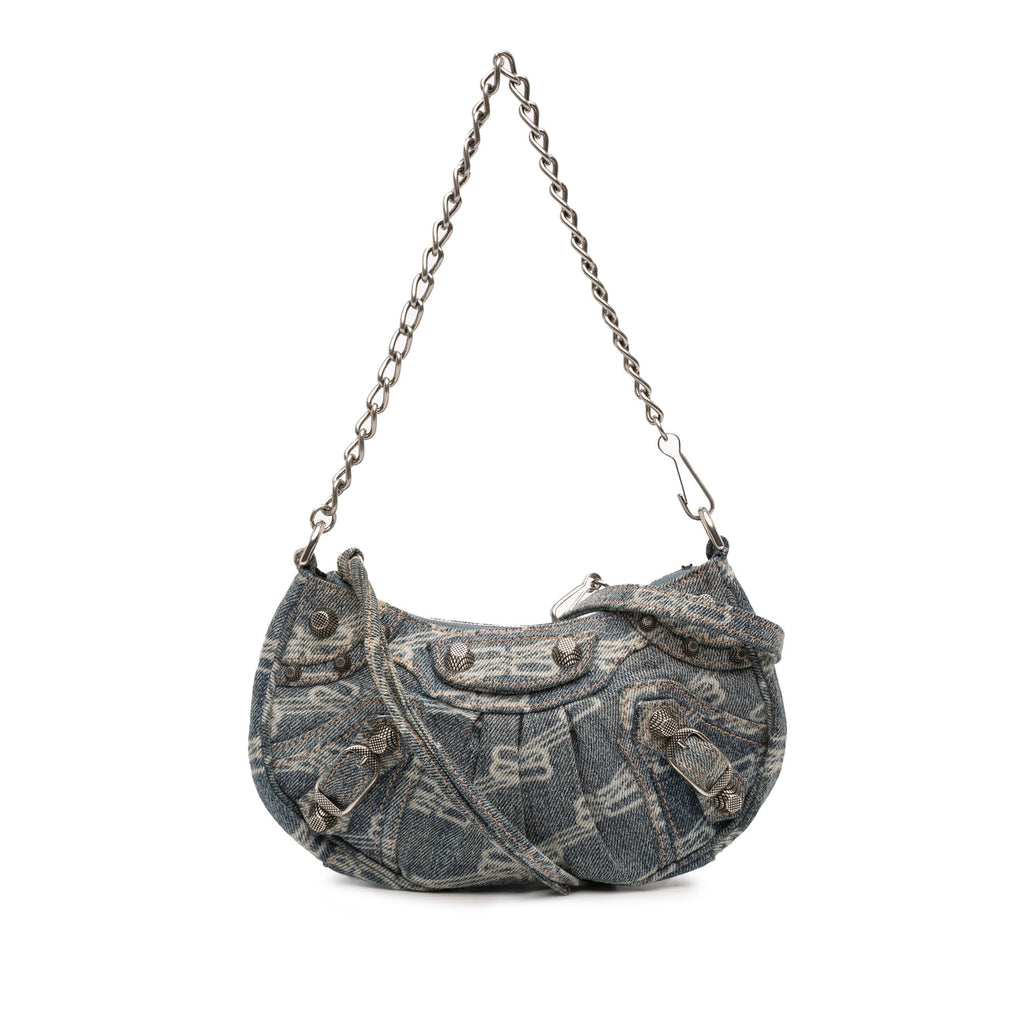Mini BB Monogram Denim Le Cagole