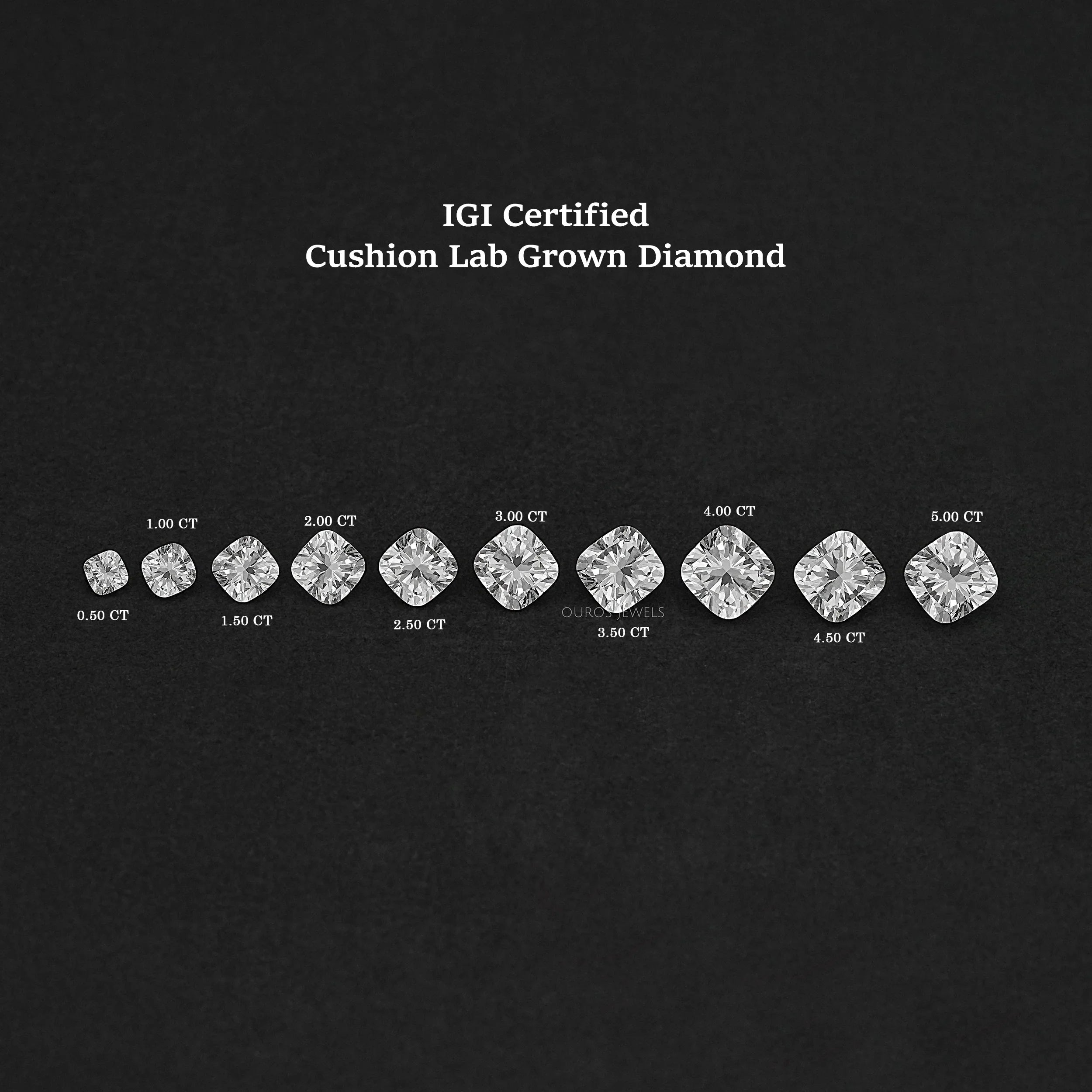 Certified Cushion Cut Lab Grown Diamond