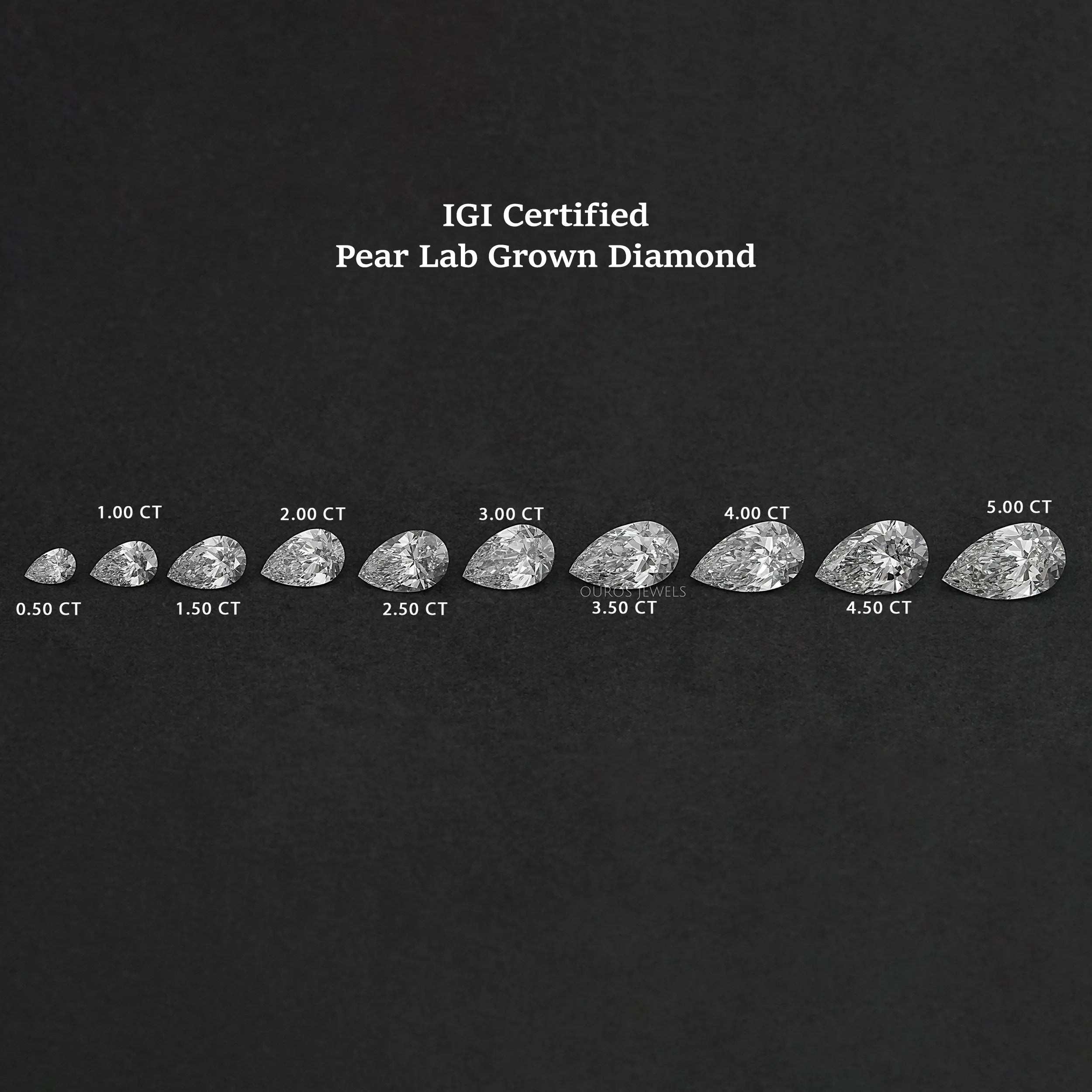 Certified Pear Cut Lab Grown Diamond