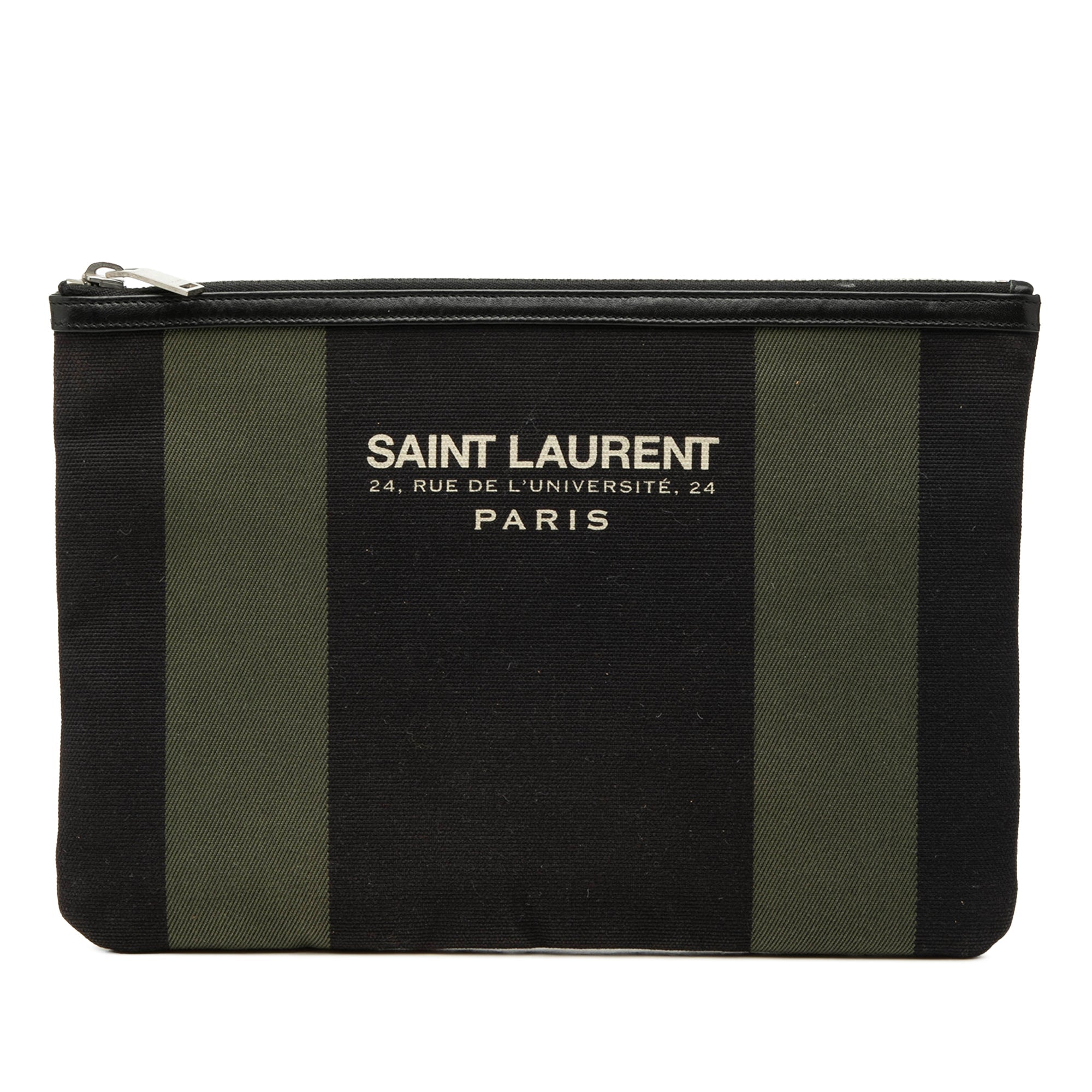 Canvas Beach Zip Clutch