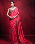 Fuscia Sari Set By KYNAH, Luxury Indian Fashion & Bridal Wear