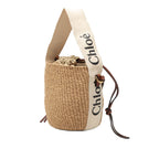 Small Raffia Woody Basket Bucket Bag