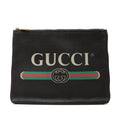 Medium Calfskin Logo Portfolio Clutch