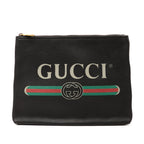 Medium Calfskin Logo Portfolio Clutch