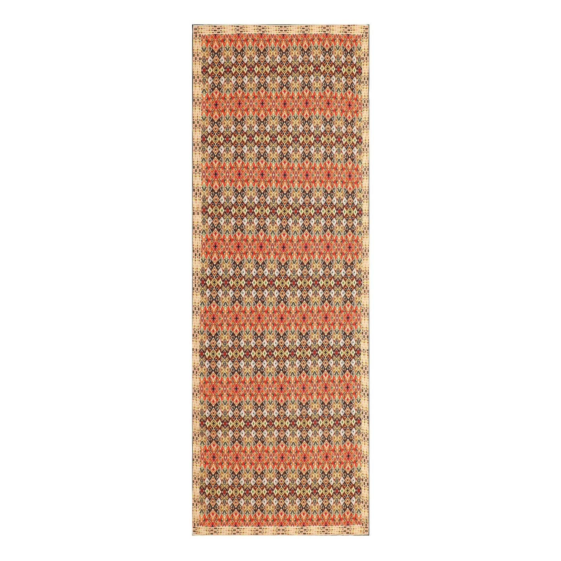 Multicolor Silk Scarf featuring Ikat Ethnic Print