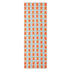 Light Blue Silk Scarf with Ikat Print