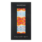 Light Blue Silk Scarf with Ikat Print