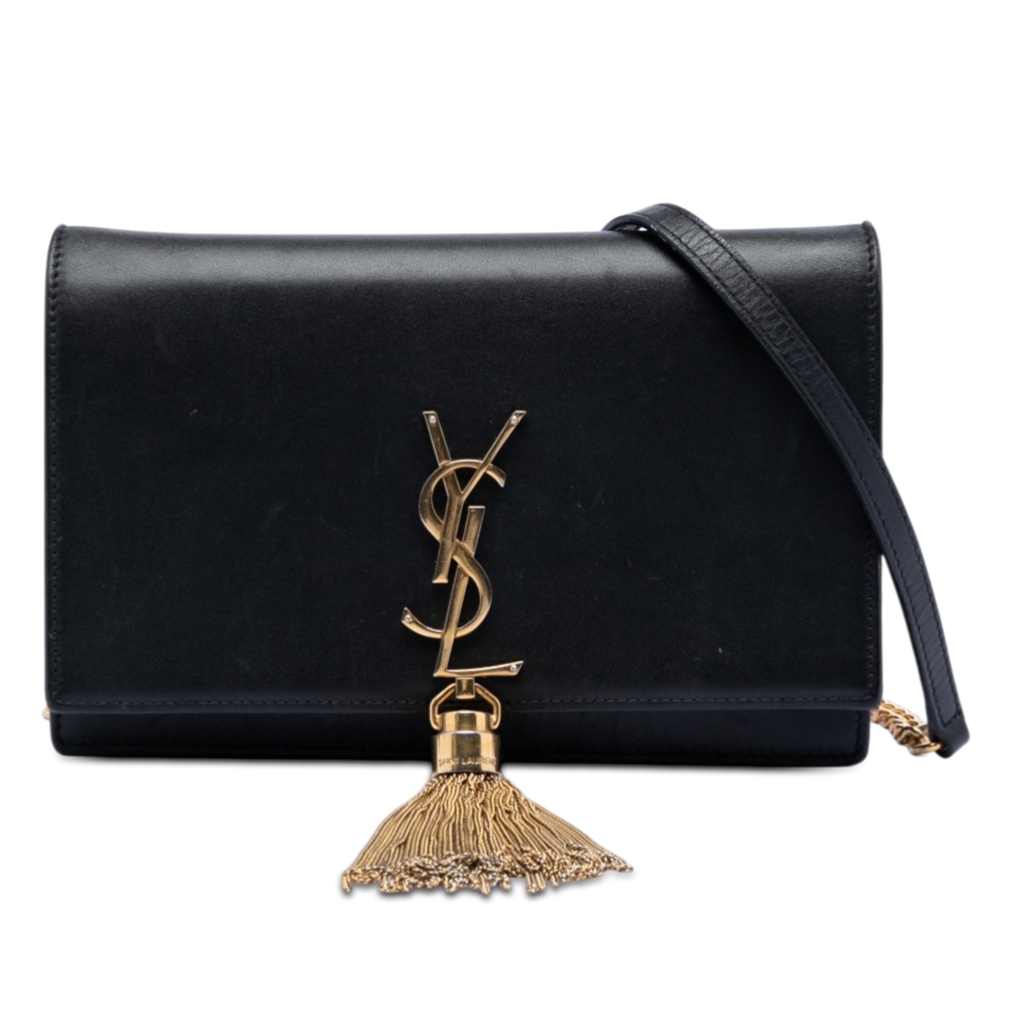 Smooth Calfskin Monogram Kate Tassel Chain Wallet