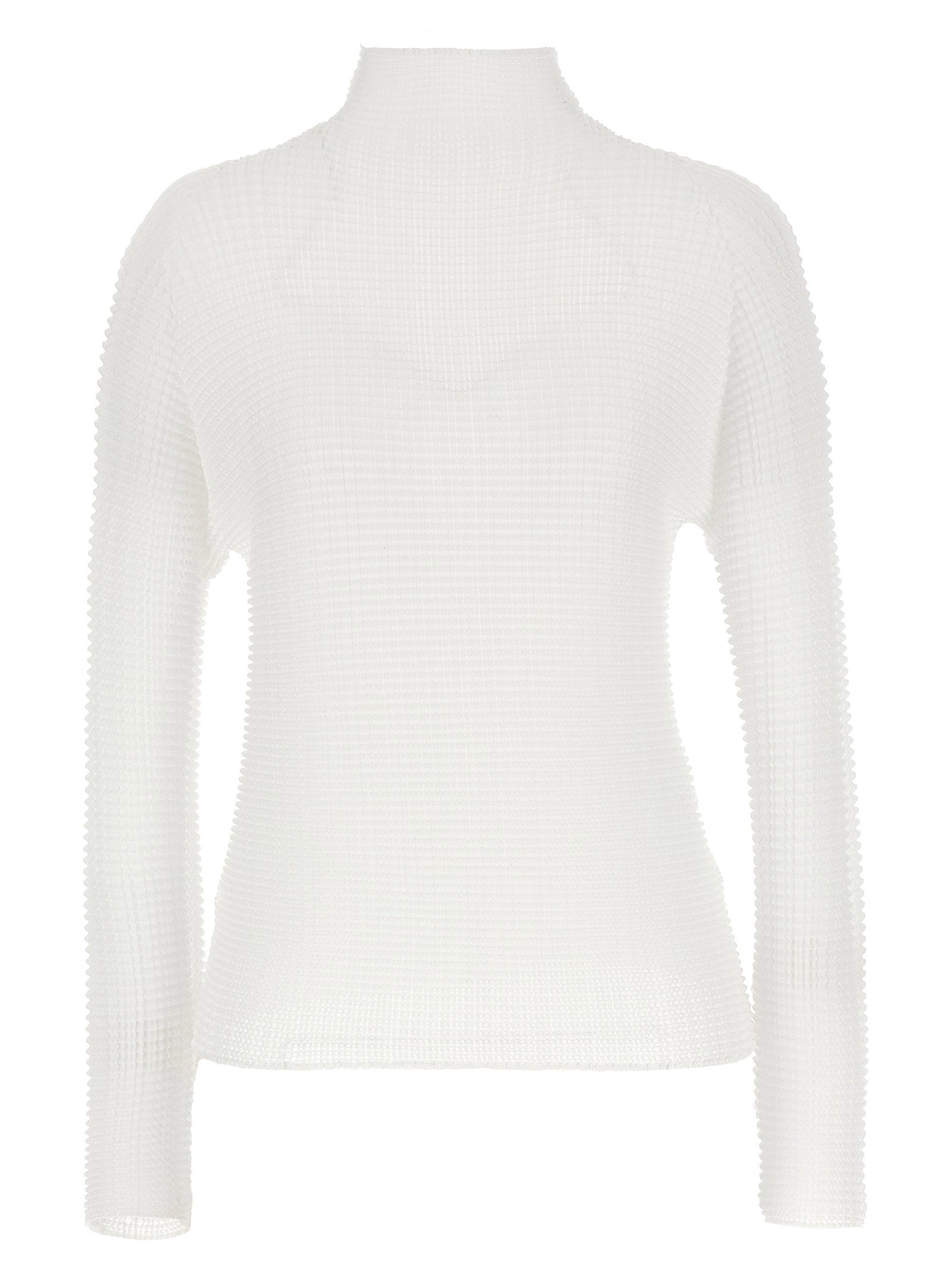 Issey Miyake Wooly Pleats-56 Blouse — White