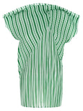 Issey Miyake Pleated Striped Tunic — Green