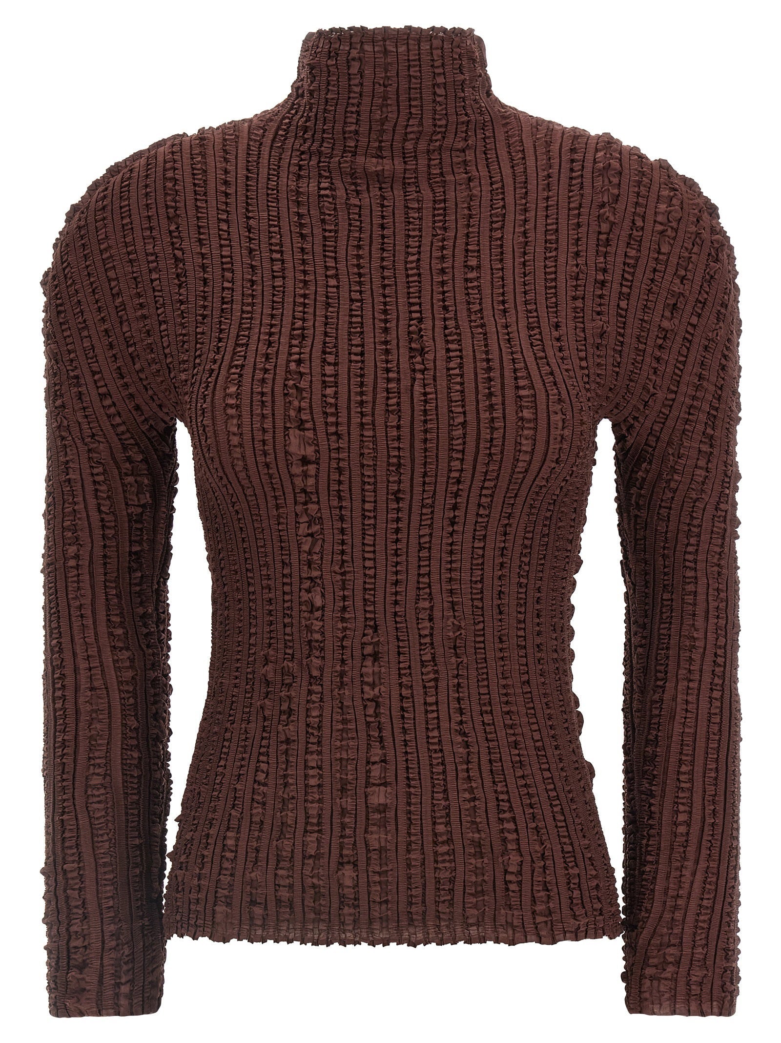 Issey Miyake Jellyfish Pleats Sweater — Brown