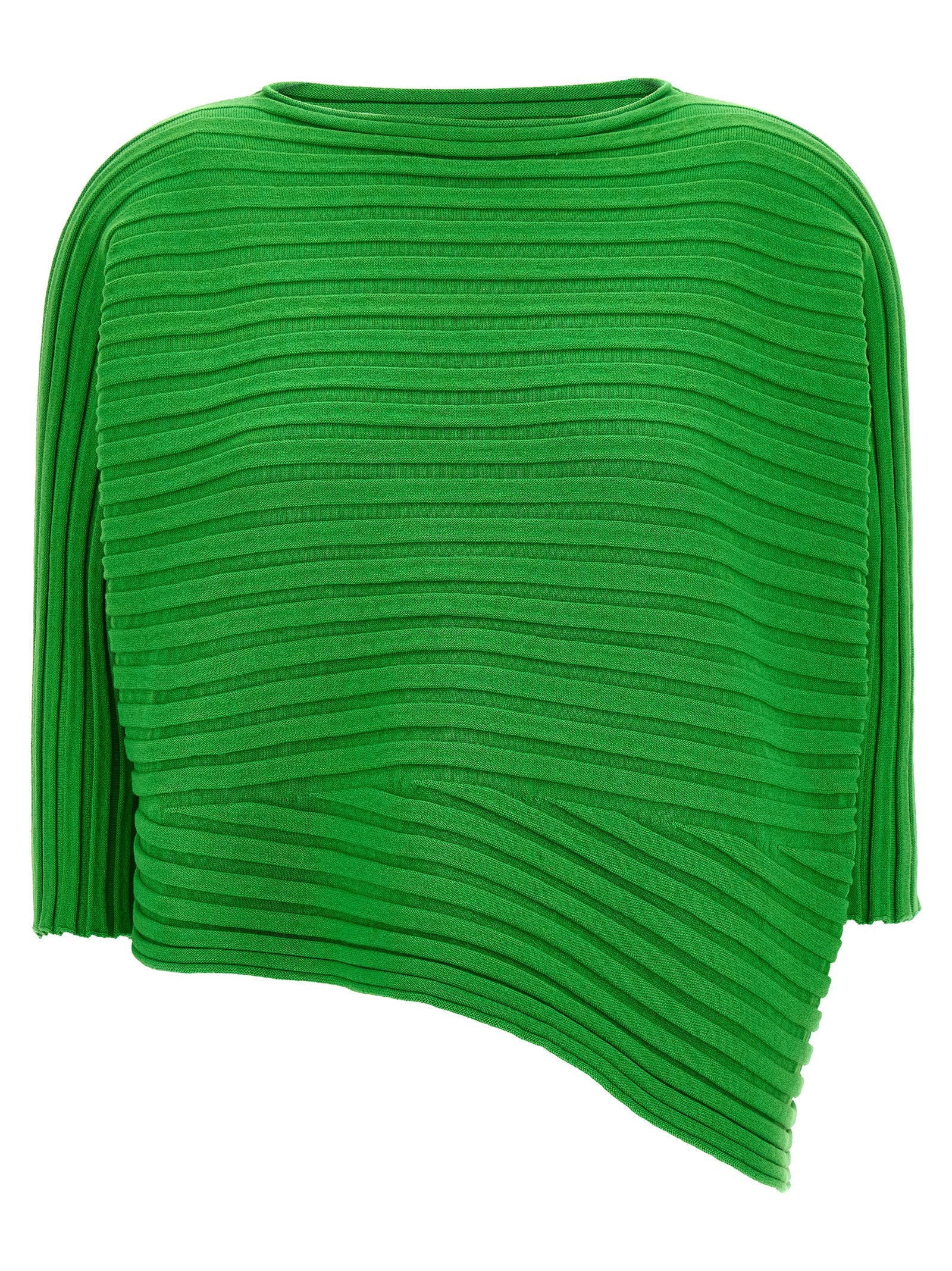 Issey Miyake Cotton Cashmere Knit Sweater — Green