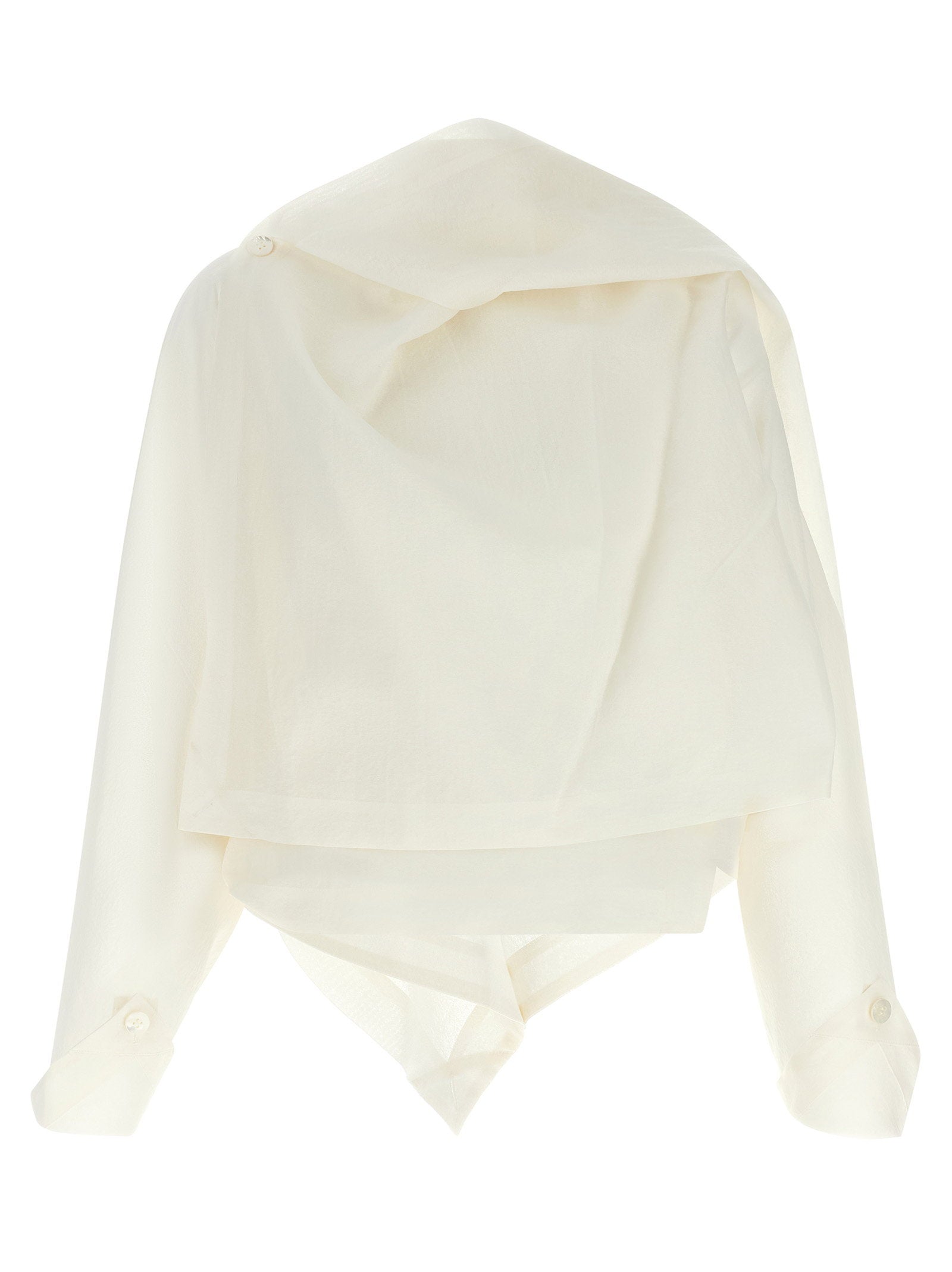 Issey Miyake All Squares Blouse — Off-white