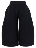 Issey Miyake Corrugated Knit Trousers — Black