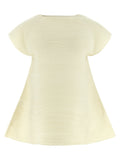 Issey Miyake Corrugated Knit Dress — Cream