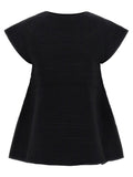 Issey Miyake Corrugated Knit Dress — Black