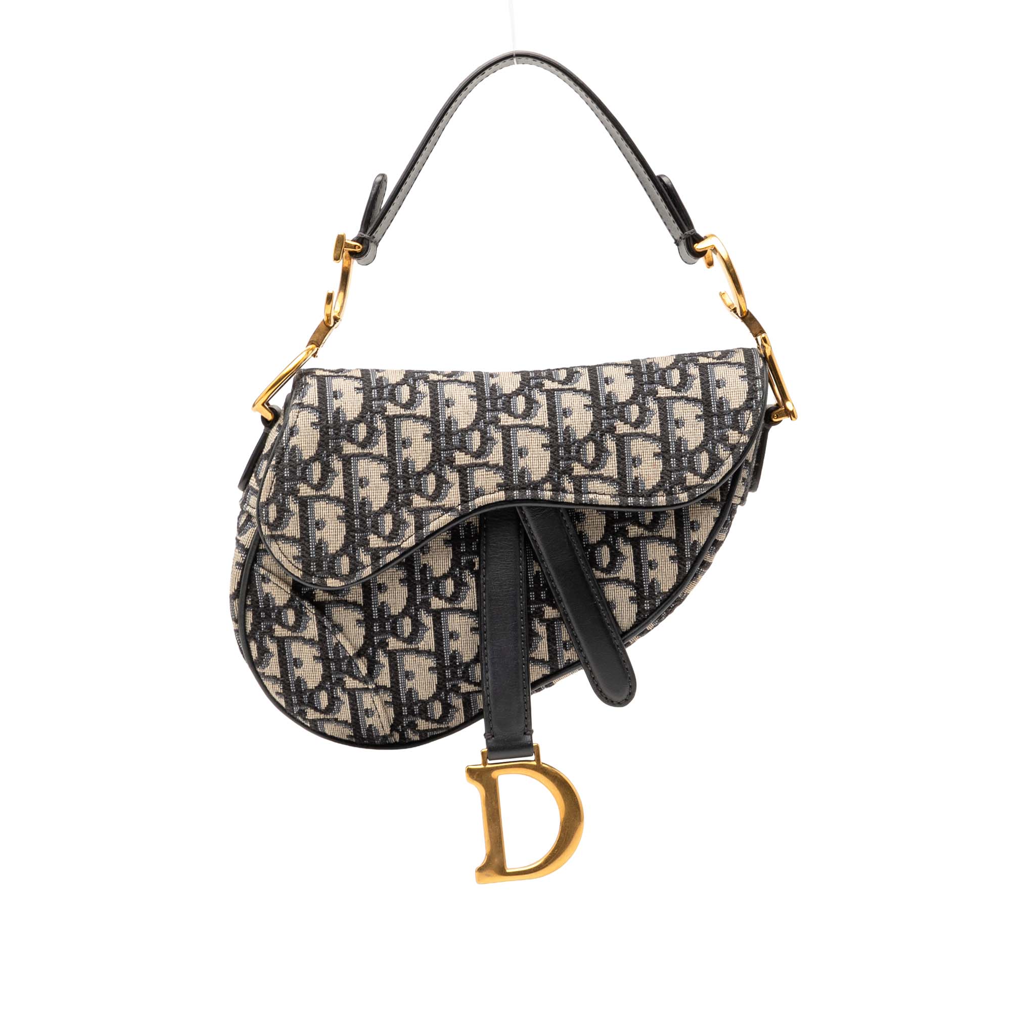 Mini Oblique Canvas Saddle Bag