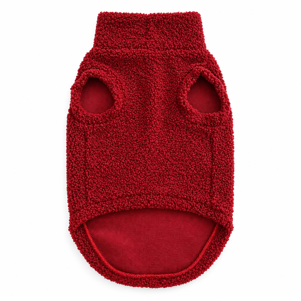 Handmade Dachshund Sweater - “Dark Red Teddy”