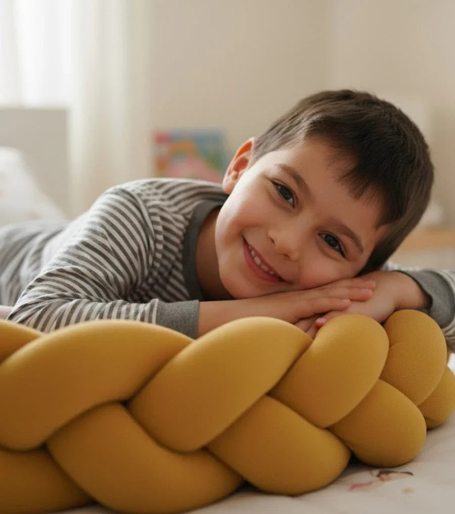 Mustard Cot Bumper Braid 210cm - Comfort and Style for Your Baby