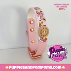 Bee Happy Dachshunds - Handmade Biothane Dog Collar - Powder Pink