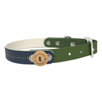 Handmade Biothane Dog Collar - Cornish Hunting Tartan - 2 Colour 20mm