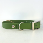 Handmade Biothane Dog Collar - Green - 20mm