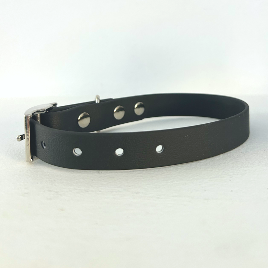 Handmade Biothane Dog Collar - Black - 20mm