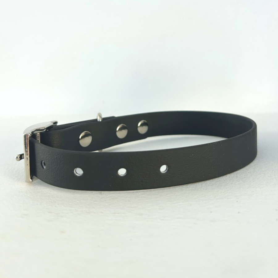 Handmade Biothane Dog Collar - Black - 20mm