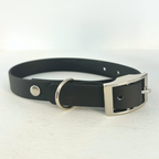 Handmade Biothane Dog Collar - Black - 20mm