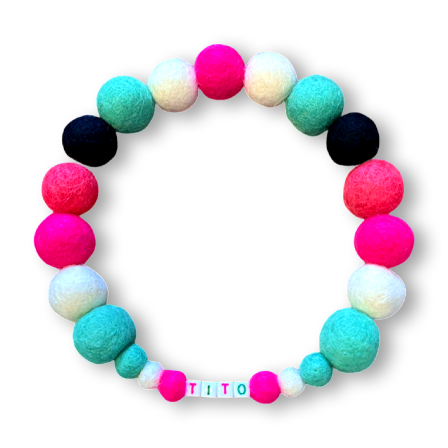 Watermelon  Personalised Pom Pom Dog Collar