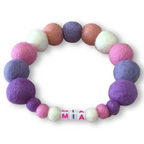 Lavender & Pinks - Personalised Pom Pom Dog Collar - As seen in Vogue