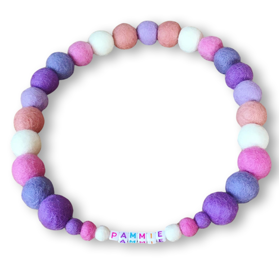 Lavender & Pinks - Personalised Pom Pom Dog Collar - As seen in Vogue