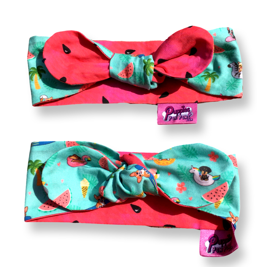 Neck Tie - Summer Puppy Pawl Pawty