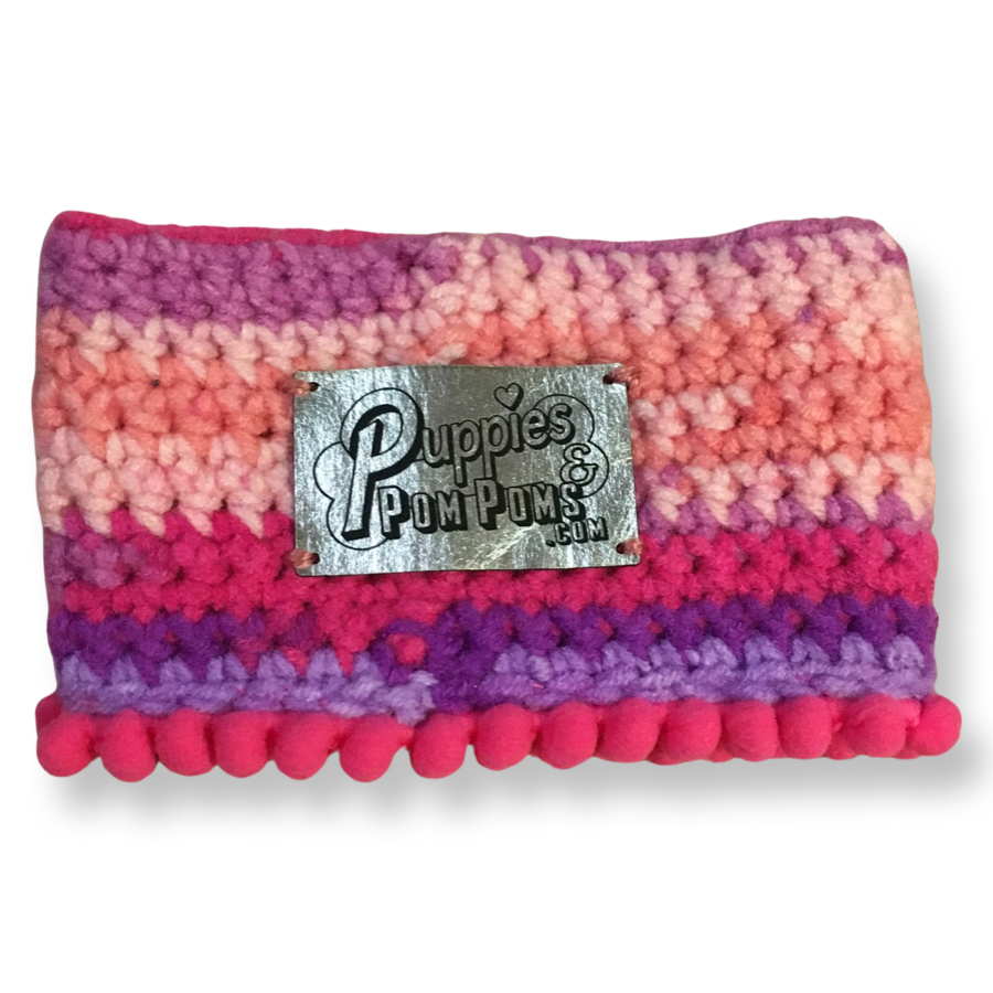 Rainbow Pink Crochet Snood / Buff