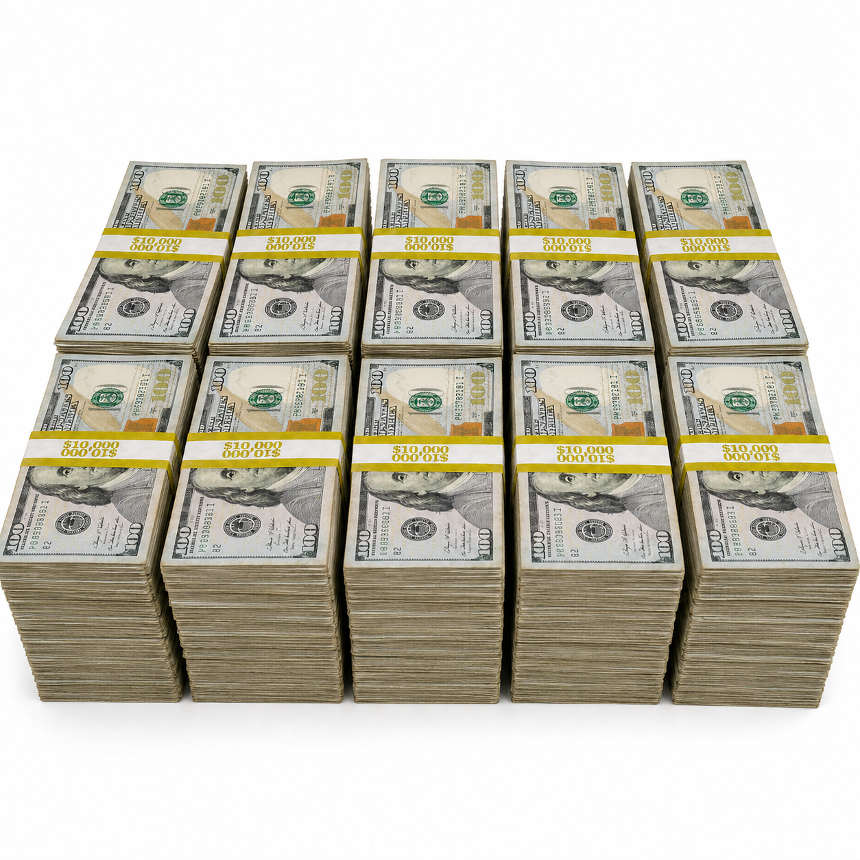$1,000,000 RealAged® Full Print New Series Stacks By Prop Money Inc.