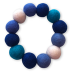 Collare personalizzato per cani con pon pon - Blu