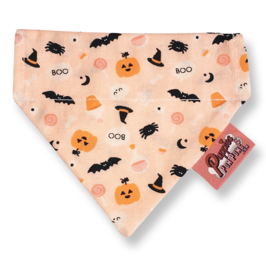 Boo! Halloween Pumpkin & Creepy Critters Dog Bandana