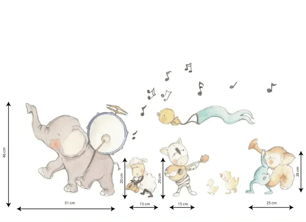 Vinilo Decorativo Infantil Banda Musical SUEÑOS DE CIGUEÑA