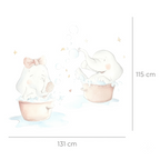 Vinilo Decorativo Infantil ELEFANTITOS AL BAÑO - SUEÑOS DE CIGÜEÑA